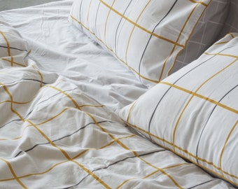 Brushed cotton duvet cover & pillowcase set 220cm X 230cm duvet cover, pillowcase - 75cm X 50cm