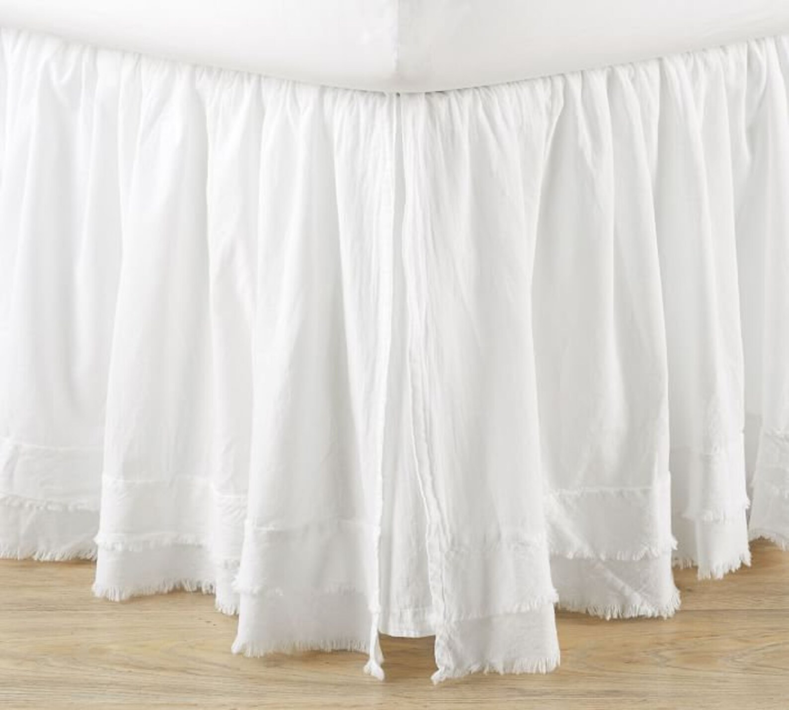 White Fringe Ruffle Gathered Bed Skirt 8 to 39 Etsy UK