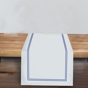 100% Cotton Polyester Sateen Solid Double Embroidery Table Runners image 8