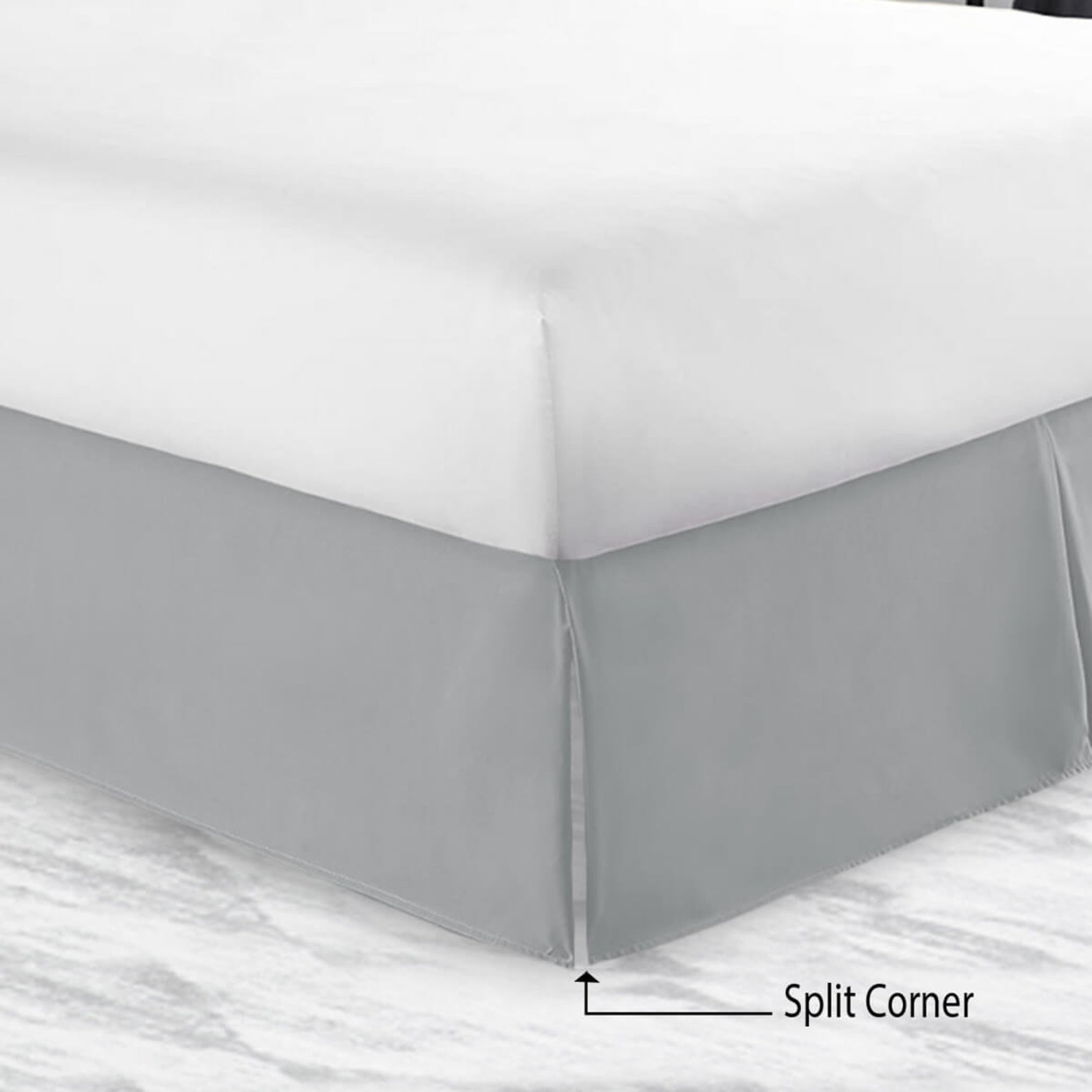 Split Corner Bed Skirt 8 To 39 Drop Length 1 Etsy