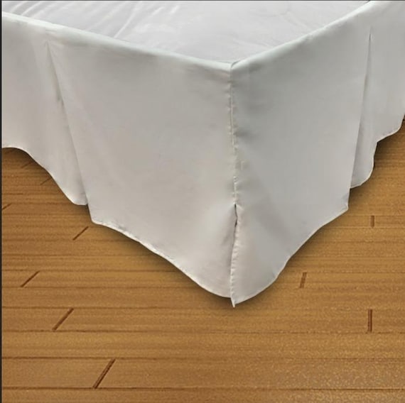 Bed Skirt 8 to 39 Drop Length 1 PIECE Tailored BED SKIRT 3 Sided 100 Cotton
