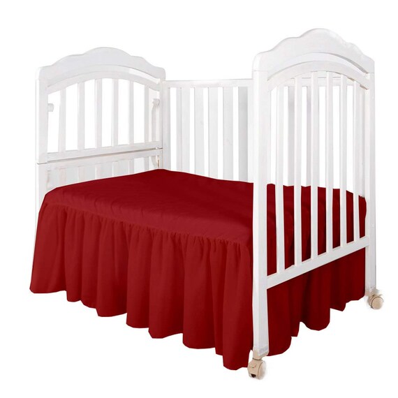 Dust Ruffle With Split Corners 100 Cotton for Nursery Etsy