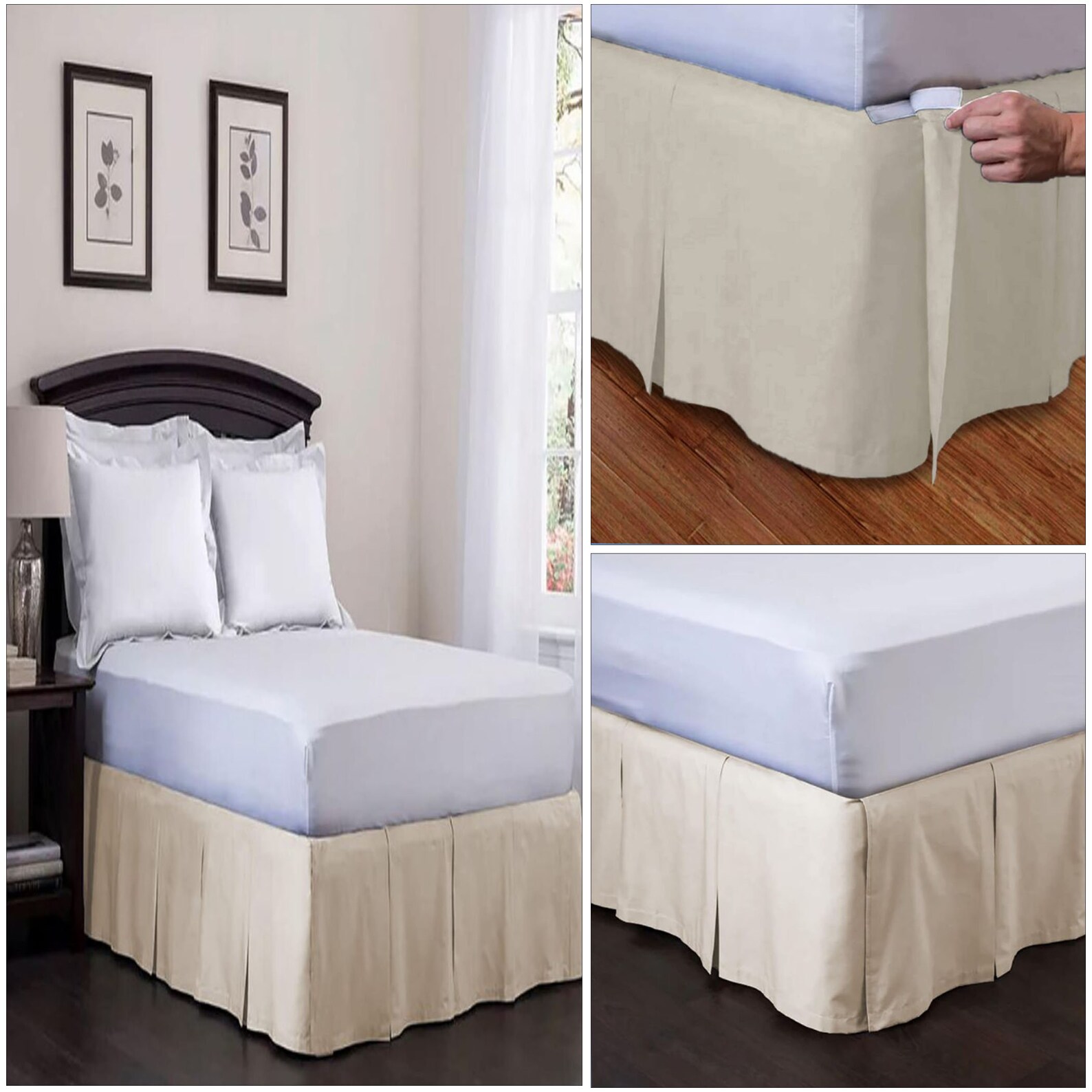 Detachable Tailored Bed Skirt 8 to 39 Drop Etsy