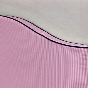 3&quot; thick - Ticking Stripe Headboard with Piping For Dorm Room Size Twin/TwinXL 29.5”Hx39.5”W Full/FullXL 29.5”Hx54”W