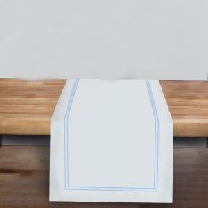 100% Cotton Polyester Sateen Solid Double Embroidery Table Runners image 7