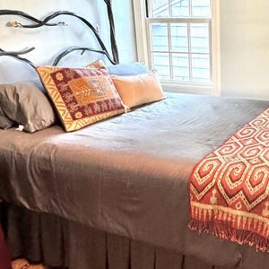 Pleated Bed Skirt - 8&quot; to 39&quot; Drop Length 1 PIECE BED SKIRT 3 Sided 100% Cotton