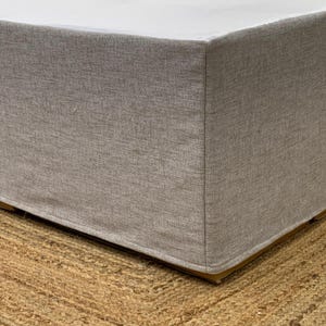 Textured Bed Skirt Wrinkle-Free - 8&quot; to 39&quot; Drop Length 1 PIECE BED SKIRT 3 Sided