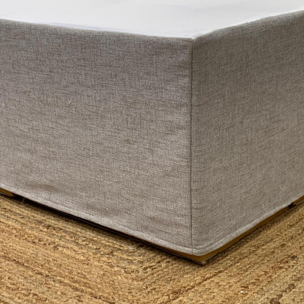 Falda de cama texturizada sin arrugas - Largo ajustable de 8" a 39" - 1 pieza - 3 lados