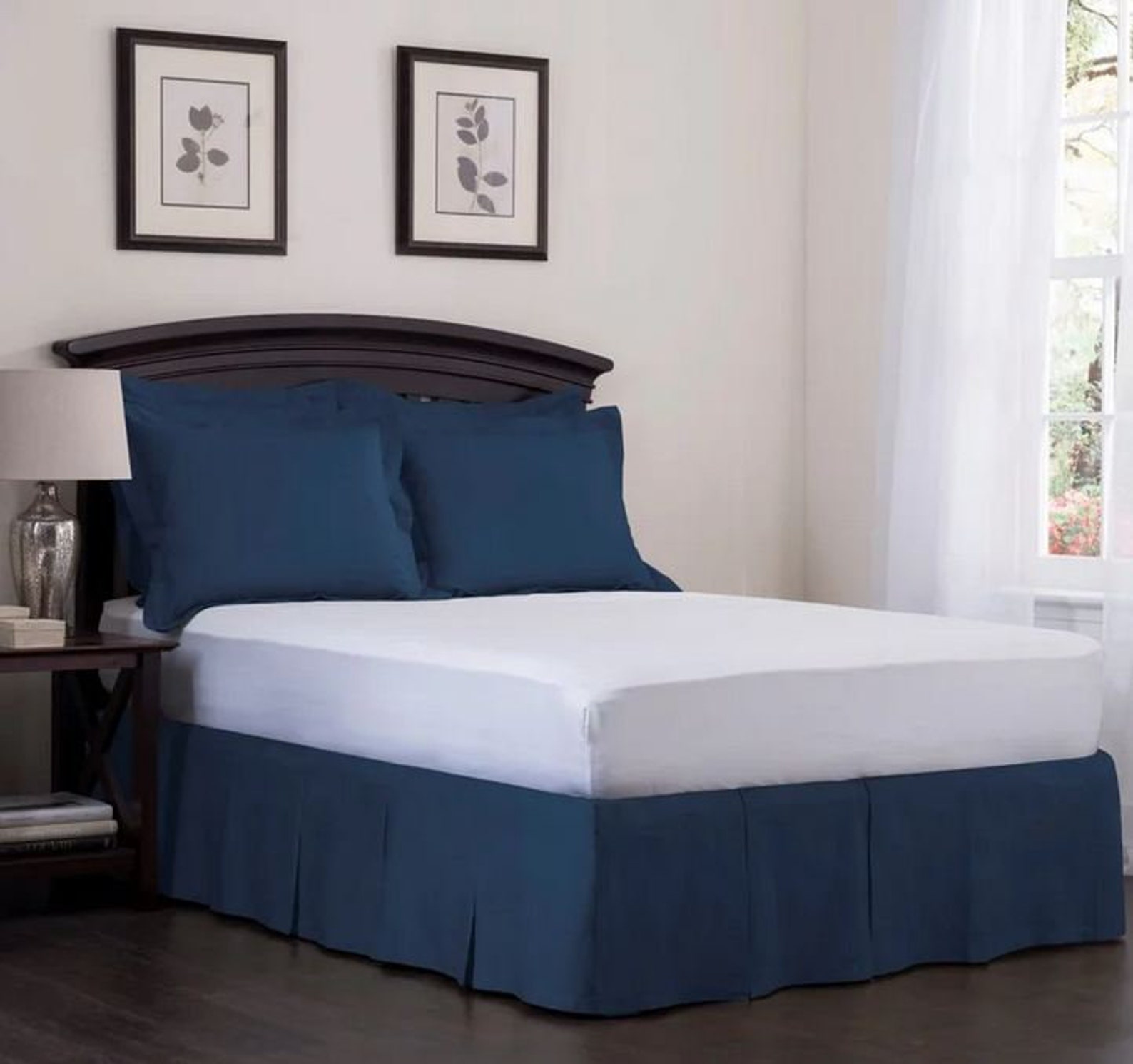 Detachable Tailored Bed Skirt 8 to 39 Drop Etsy