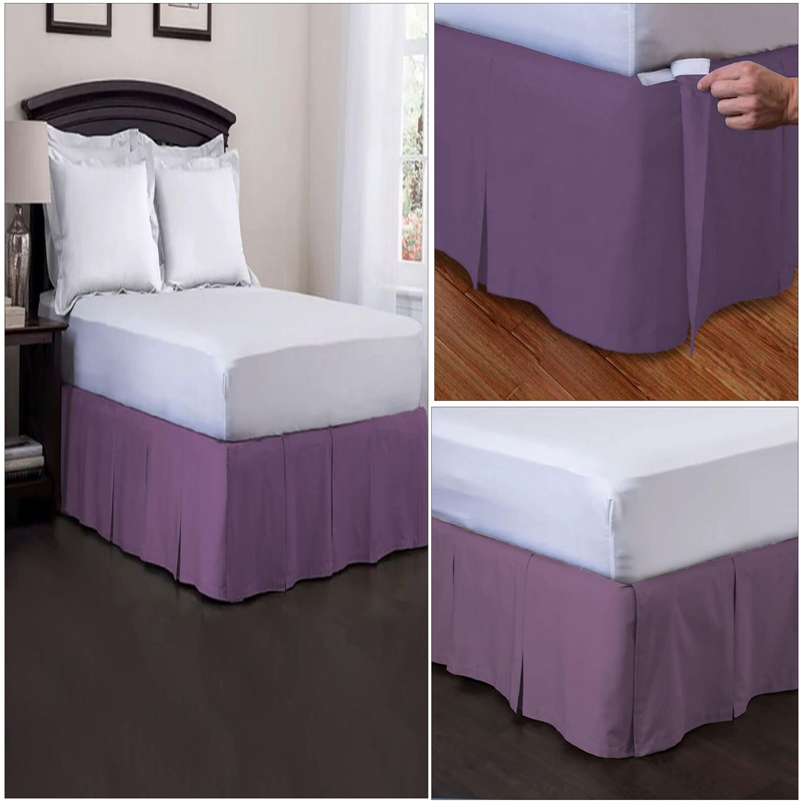 Detachable Tailored Bed Skirt 8 to 39 Drop Etsy