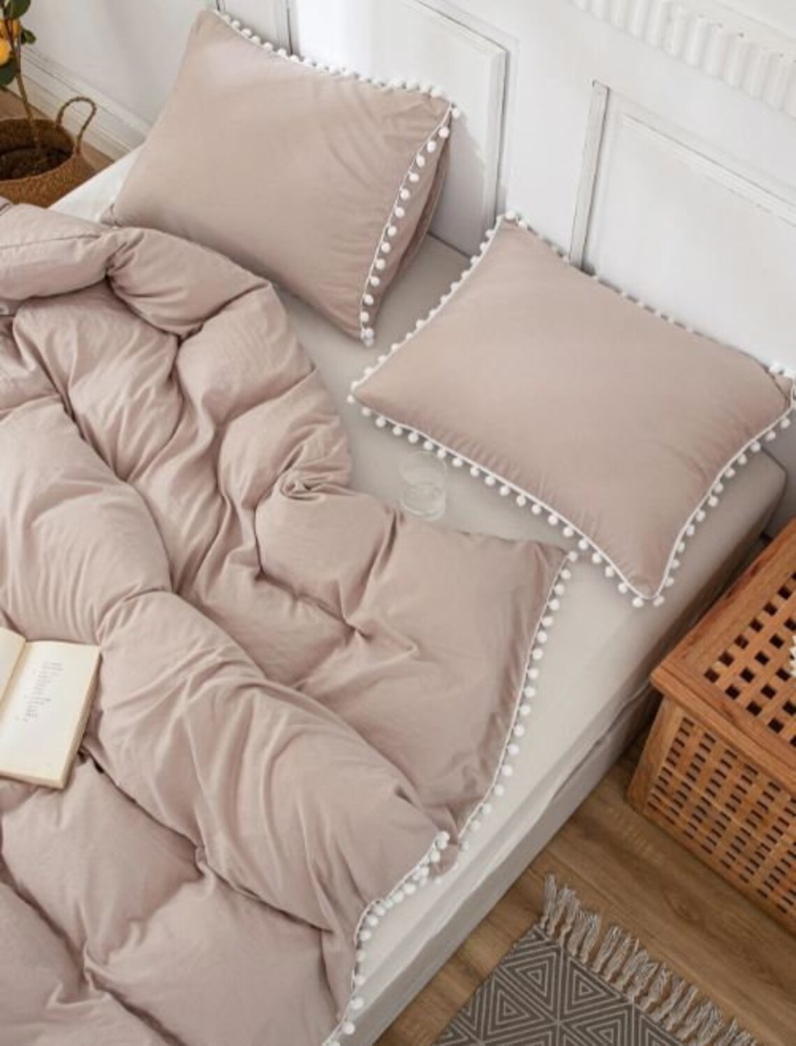 White 5 Piece Duvet Cover Set 100 Cotton 400 TC Sateen 1 Etsy