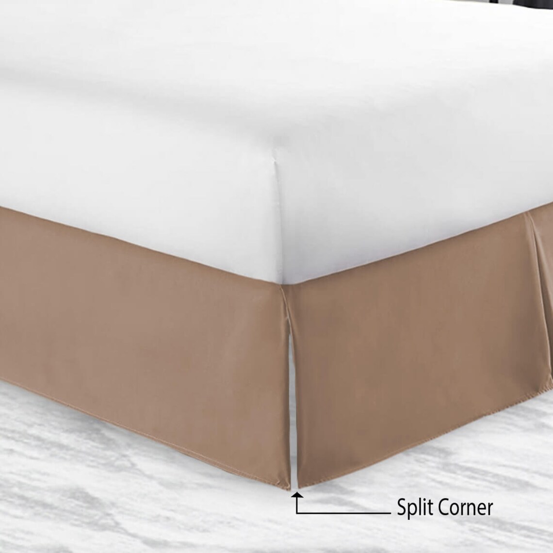 Split Corner Bed Skirt 8 to 39 Drop Length 1 Etsy