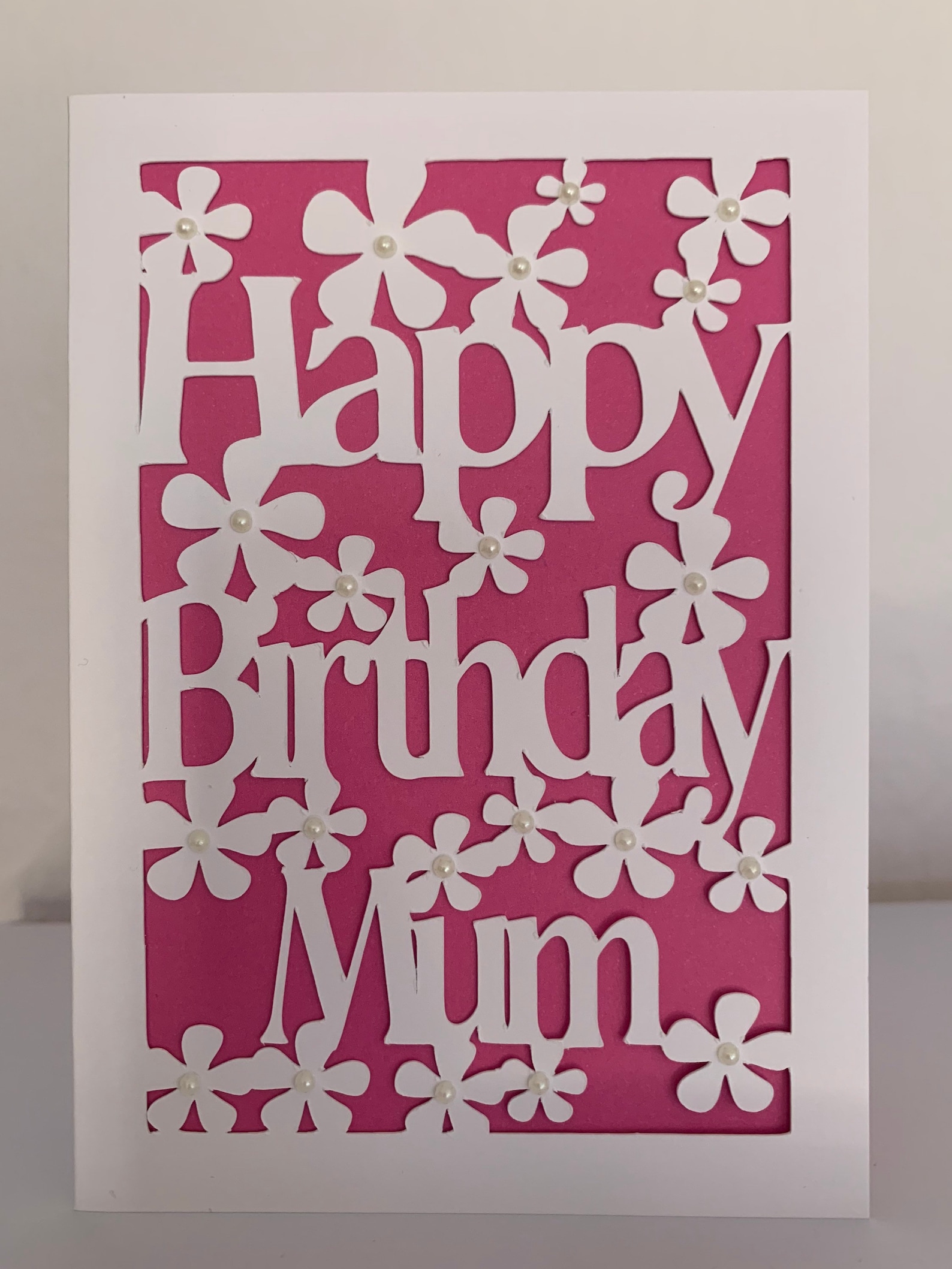 1 x Happy Birthday Mum Card a simple flower card design | Etsy