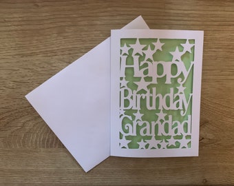 1 x Happy Birthday Grandad Card - With a star design.