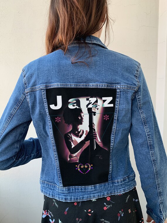 Woman s Denim Jacket Customisable Design Etsy Canada