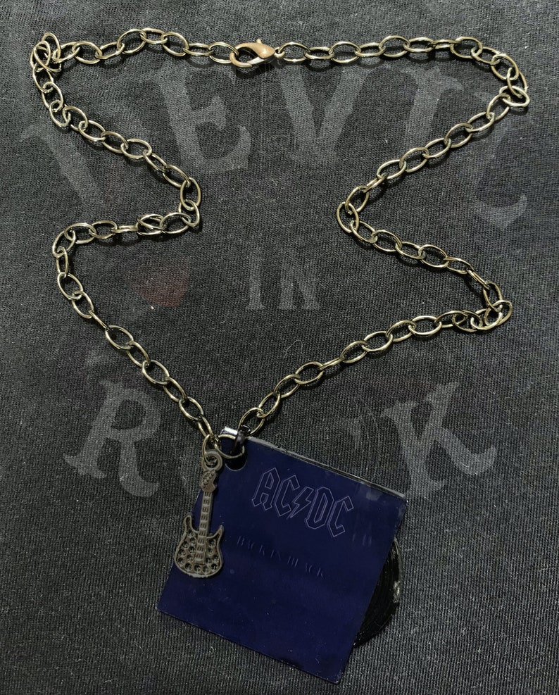 AC/DC Handmade Necklace / Album Back in Black - Etsy