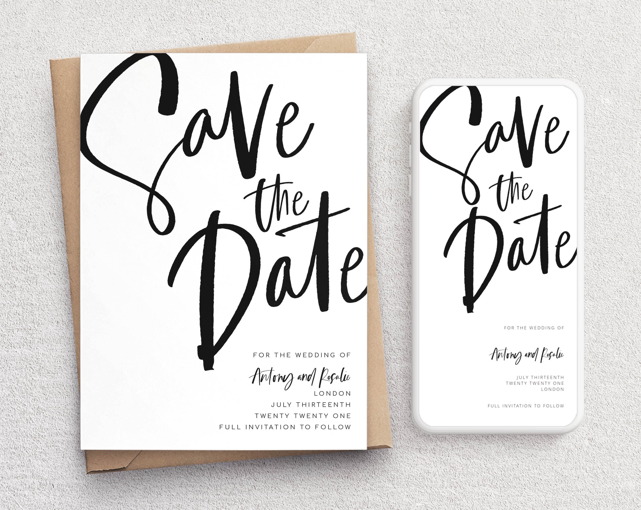 Save The Date Template Matching Text Message Template Edit Etsy