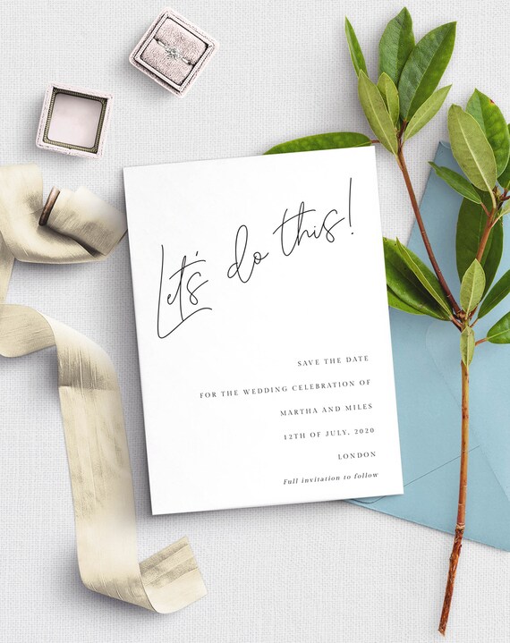 Save The Date Template 5x7 Edit Download And Print At Etsy