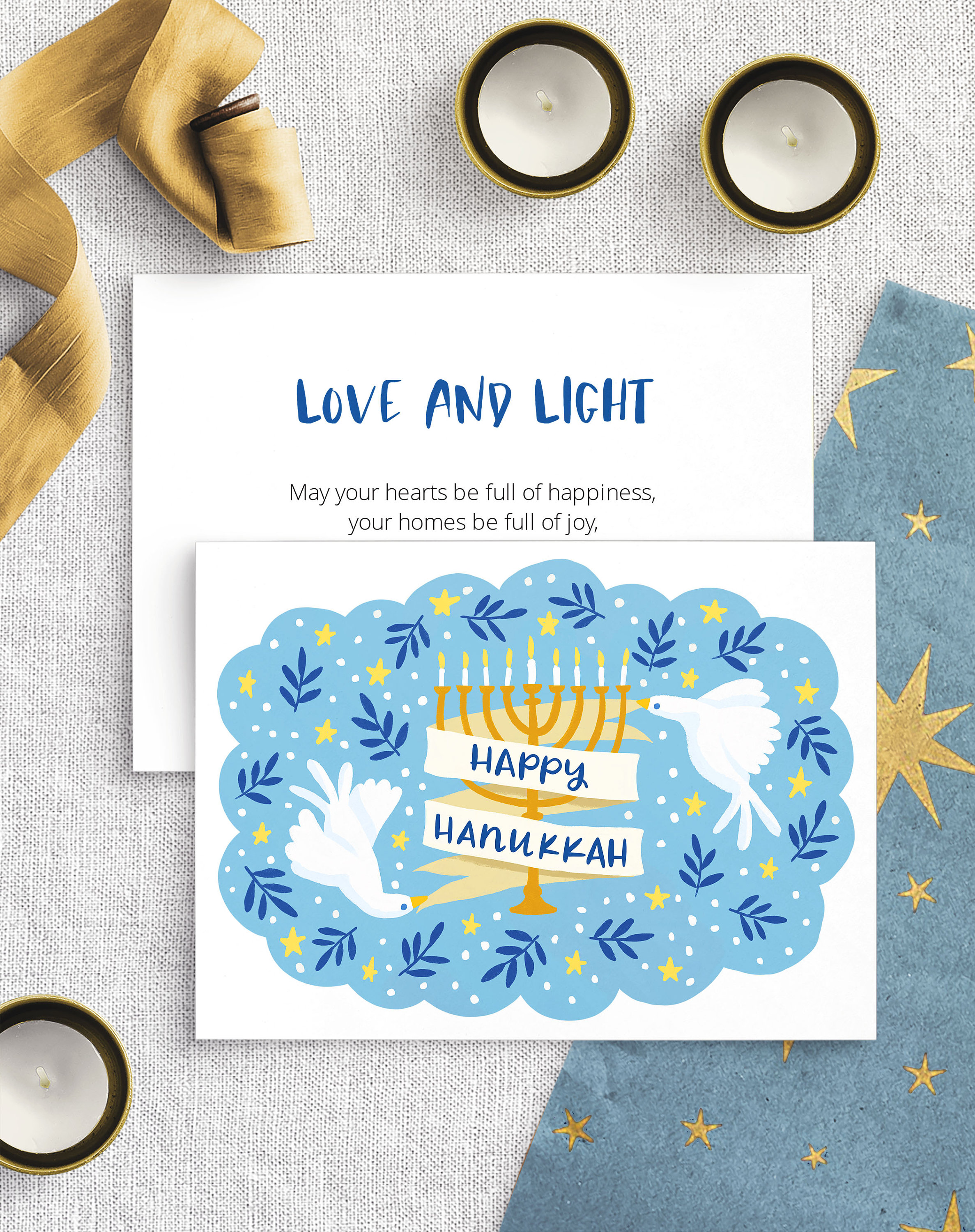 Printable Hanukkah Card Template Edit Download and Print at Etsy