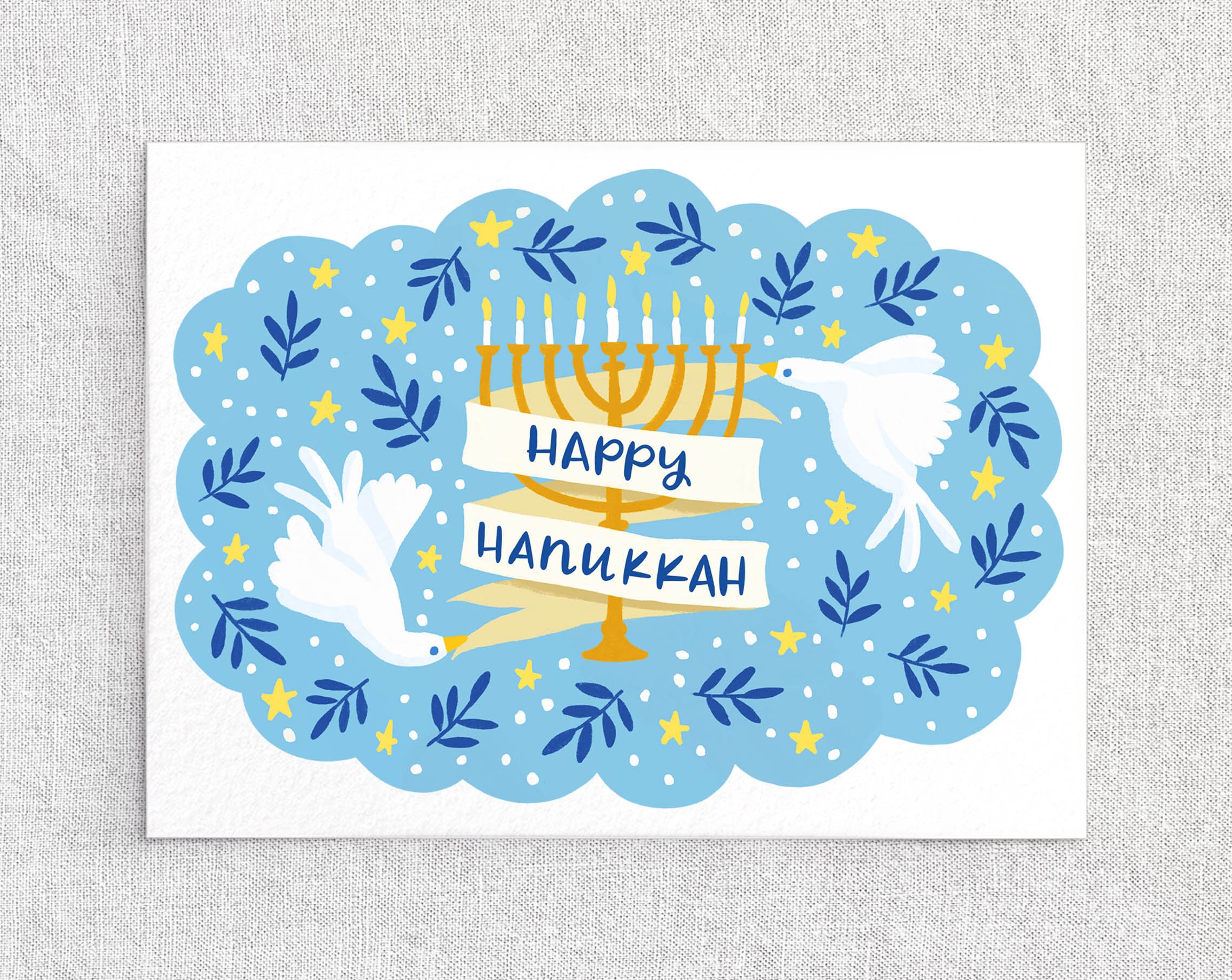 Printable Hanukkah Card Template Edit Download and Print at Etsy