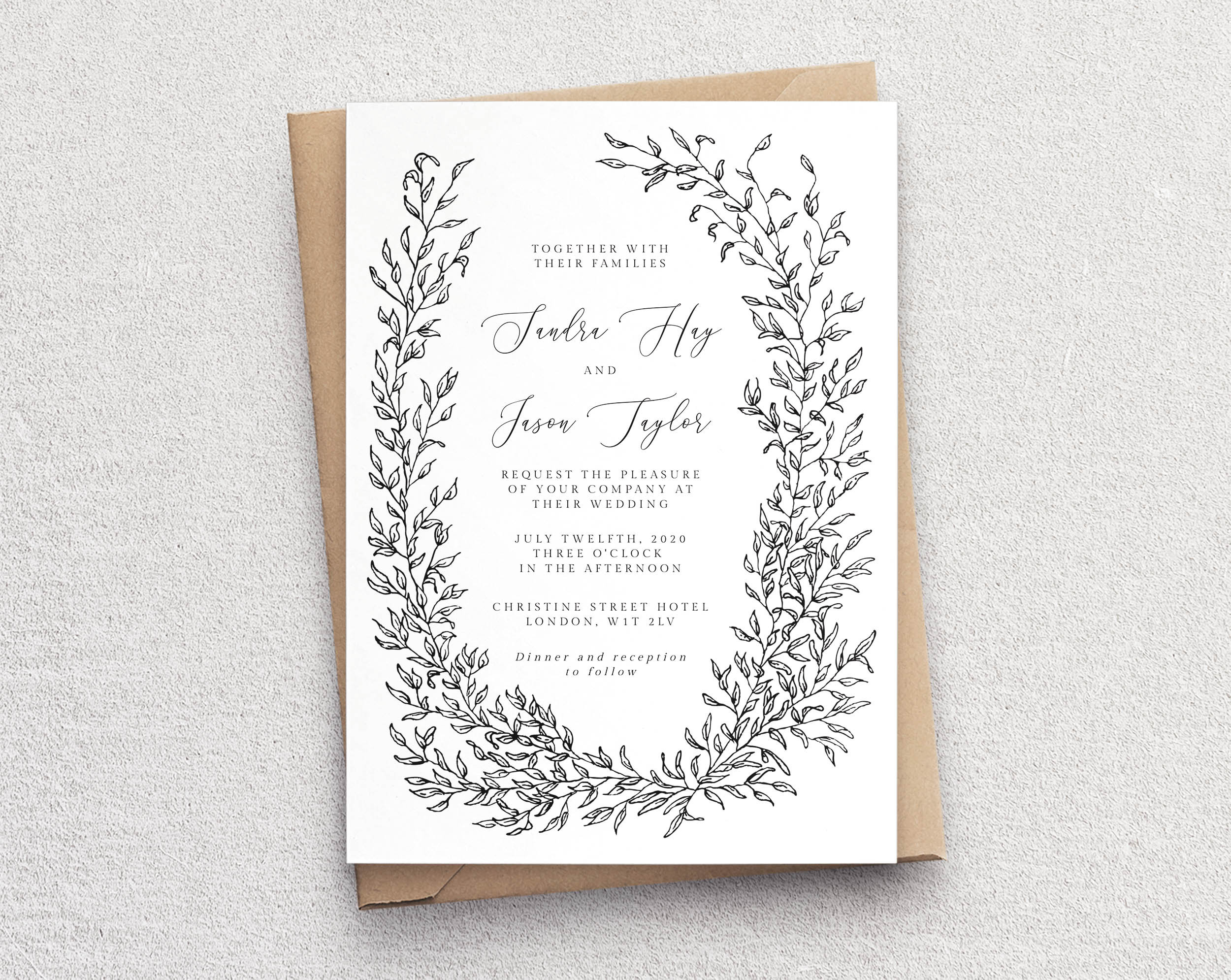 Wedding Invitation Template 5x7 Edit Download And Etsy Wedding Invitation Template 5x7 Edit Download And Etsy