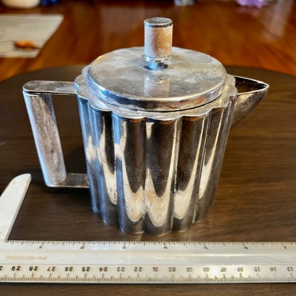 1920s Ilonka Karasz Art Deco Silver Plate Coffee Pot
