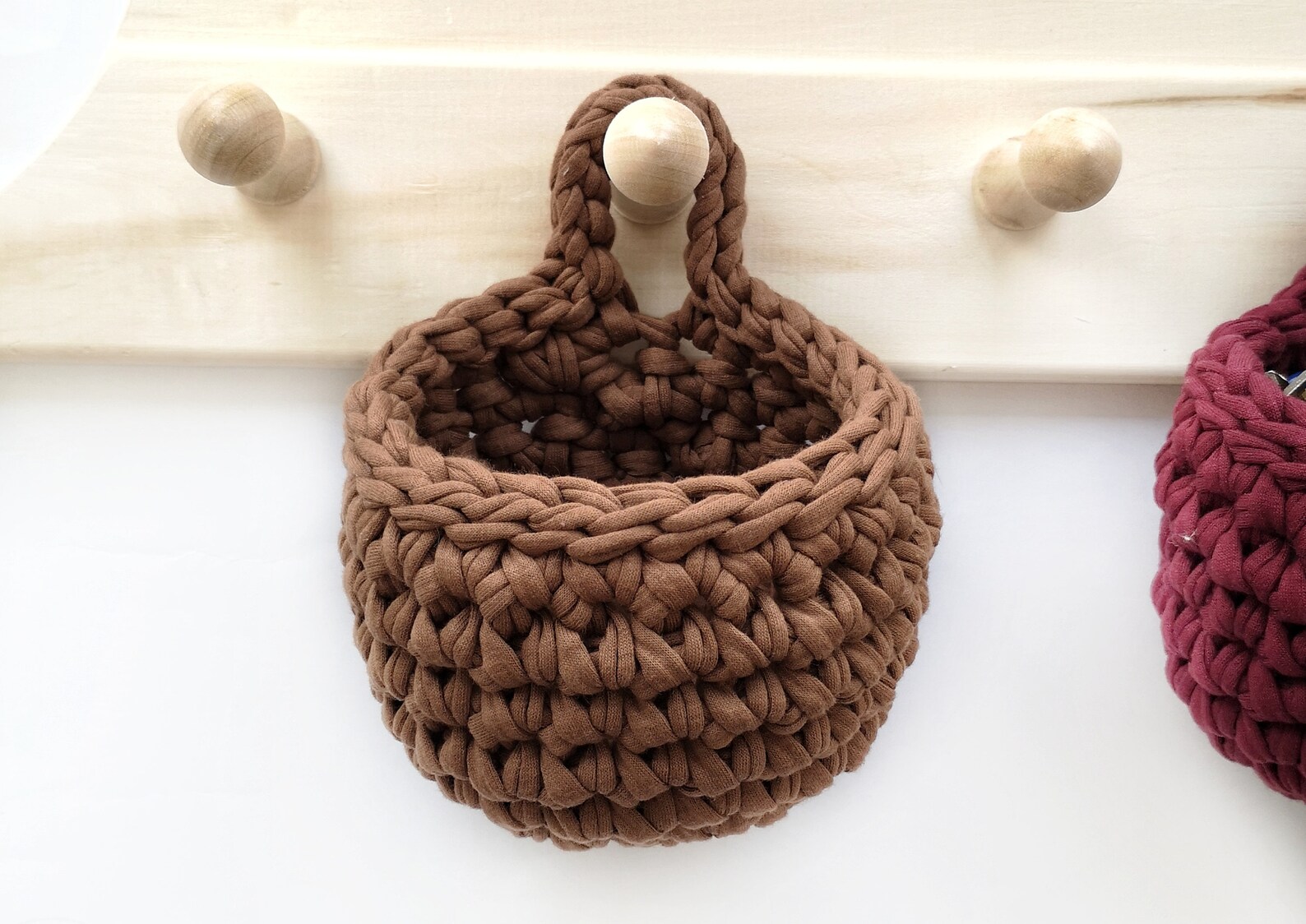 Small wall basket. Сrochet easy pattern PDF. Bathroom wall Etsy