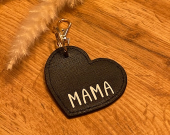 Schlüsselanhänger Herz personalisiert mit Name | Schlüsselanhänger Muttertag | Valentinstag | Schlüsselanhänger mit Namen |