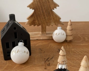 Weihnachtskugel mit Namen | Weihnachtskugel personalisiert | Christbaumkugel mit Name