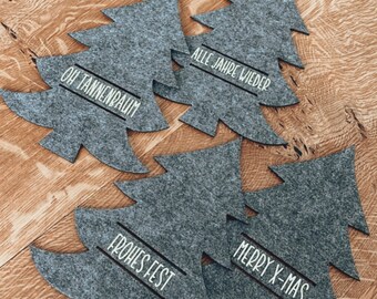 Besteckhalter Tannenbaum Tanne| Bestecktasche mit Name | Bestecktasche personalisiert | Bestecktasche Weihnachten