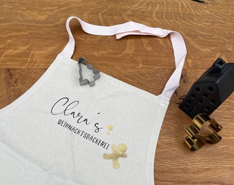 Kinderschürze Weihnachtsbäckerei | Schürze Weihnachten | Kinderschürze Kindergarten | Geschenk Kindergarten