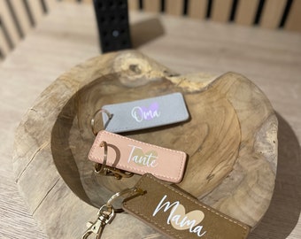 Schlüsselanhänger personalisiert | Schlüsselanhänger aus Kunstleder | Schlüsselanhänger Oma mit Name | Geschenk Oma
