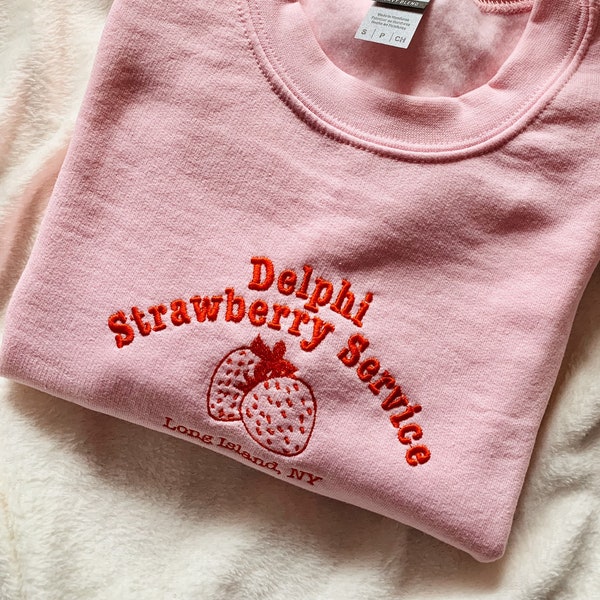 Delphi Strawberry Service Unisex Embroidered Sweatshirt