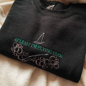 Wicked Flying Free Defying Gravity Unisex Embroidered Sweatshirt