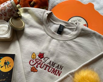 I Am An Autumn Gilmore Girls Autumnal Fall Cosy Unisex Embroidered Sweatshirt Jumper
