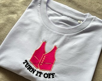 Turn It Off Book of Mormon Unisex Embroidered T Shirt