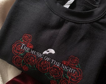 Phantom of the Opera Music of the Night Unisex Embroidered Sweatshirt