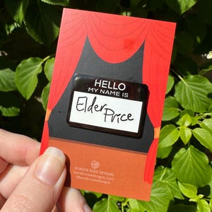 Elder Price Hello Book of Mormon Musical Enamel Pin Badge