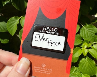 Elder Price Hello Book of Mormon Musical Enamel Pin Badge