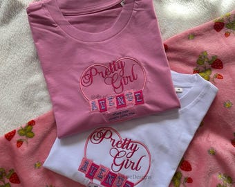 Pretty Girl Avenue House Tour Man's Best Friend Sabrina Carpenter Inspired Unisex Embroidered T Shirt