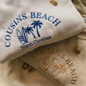 Cousins Beach Unisex Embroidered Sweatshirt 