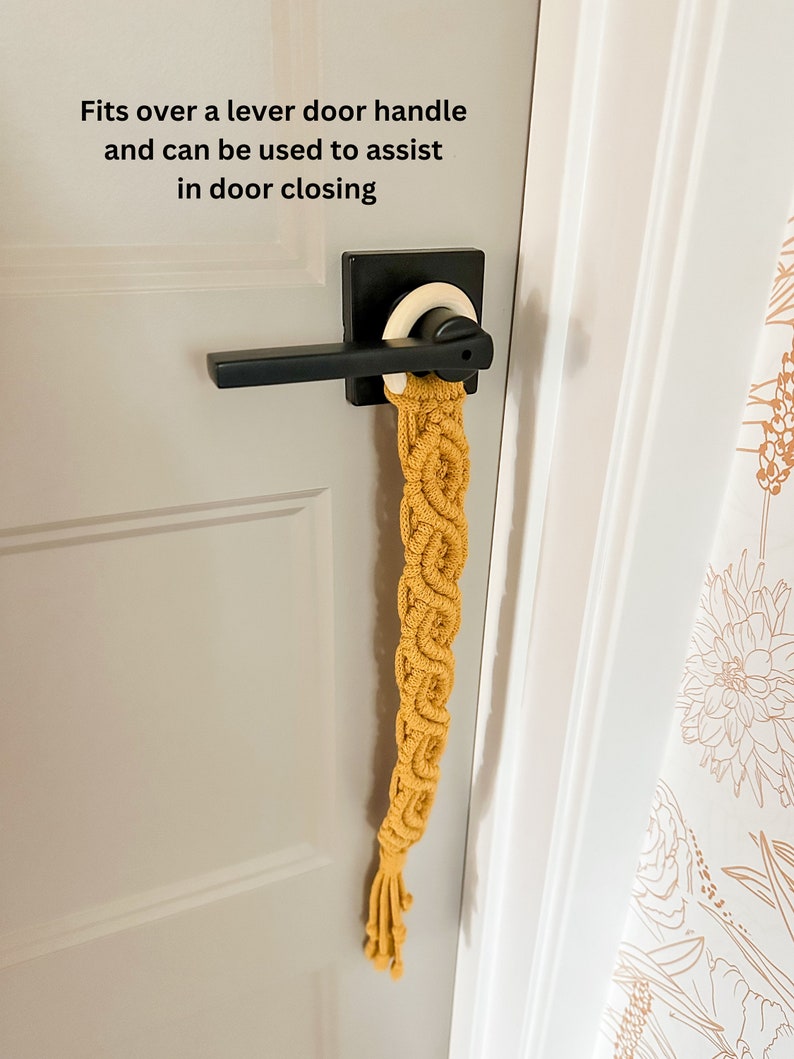 Macrame Curtain Tie Backs, Drapery Holdbacks, Farmhouse Boho Décor, Tassel Tiebacks, Eco Friendly Home Goods, Housewarming Gift, Room Decor image 6