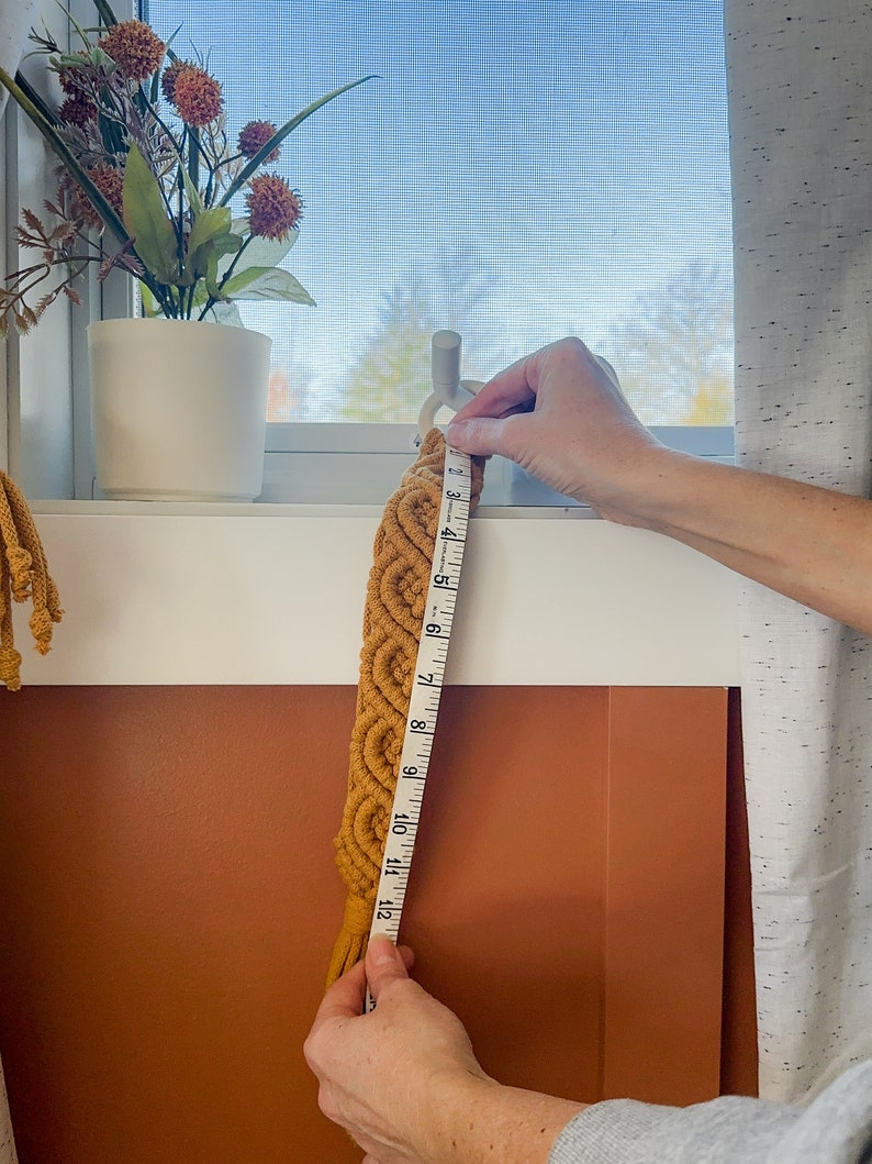 Macrame Curtain Tie Backs, Drapery Holdbacks, Farmhouse Boho Décor, Tassel Tiebacks, Eco Friendly Home Goods, Housewarming Gift, Room Decor image 5