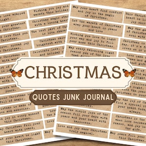 Druckbares Papier, Weihnachten Junk Journal, Weihnachten Aufkleber, Weihnachten Junk Journal, Weihnachten Junk Journal, Wort Scrapbooking, Weihnachten Journaling