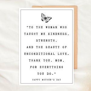 Printable Card for Mother&#39;s Day, Greeting Cards for Mom, Cards for Her, Happy Mother&#39;s Day, Mother&#39;s Day Gifts, Love Mom Card, Digital Print