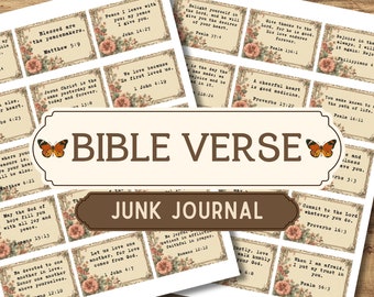 Druckbare Bibel Vers Junk Journal Ephemera (Digitaler Download)