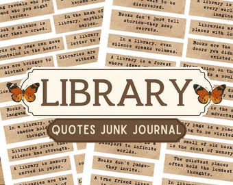 Citazioni effimere della biblioteca: kit diario per amanti dei libri (download digitale)