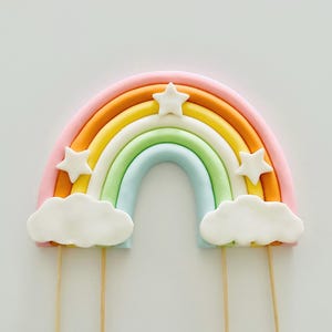 Fondant Rainbow Cake Topper