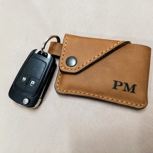 Gepersonaliseerde slanke portemonnee met sleutelhanger