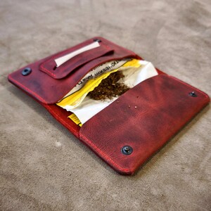 Genuine Leather tobacco case, rolling cigarette case